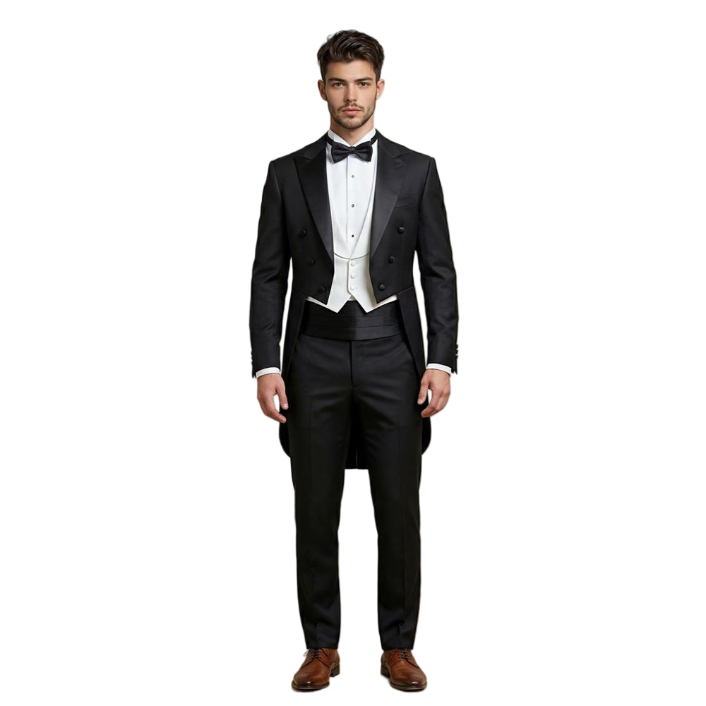 Wool Suit Jacket - Classic style Tailcoat for Groom Tuxedos