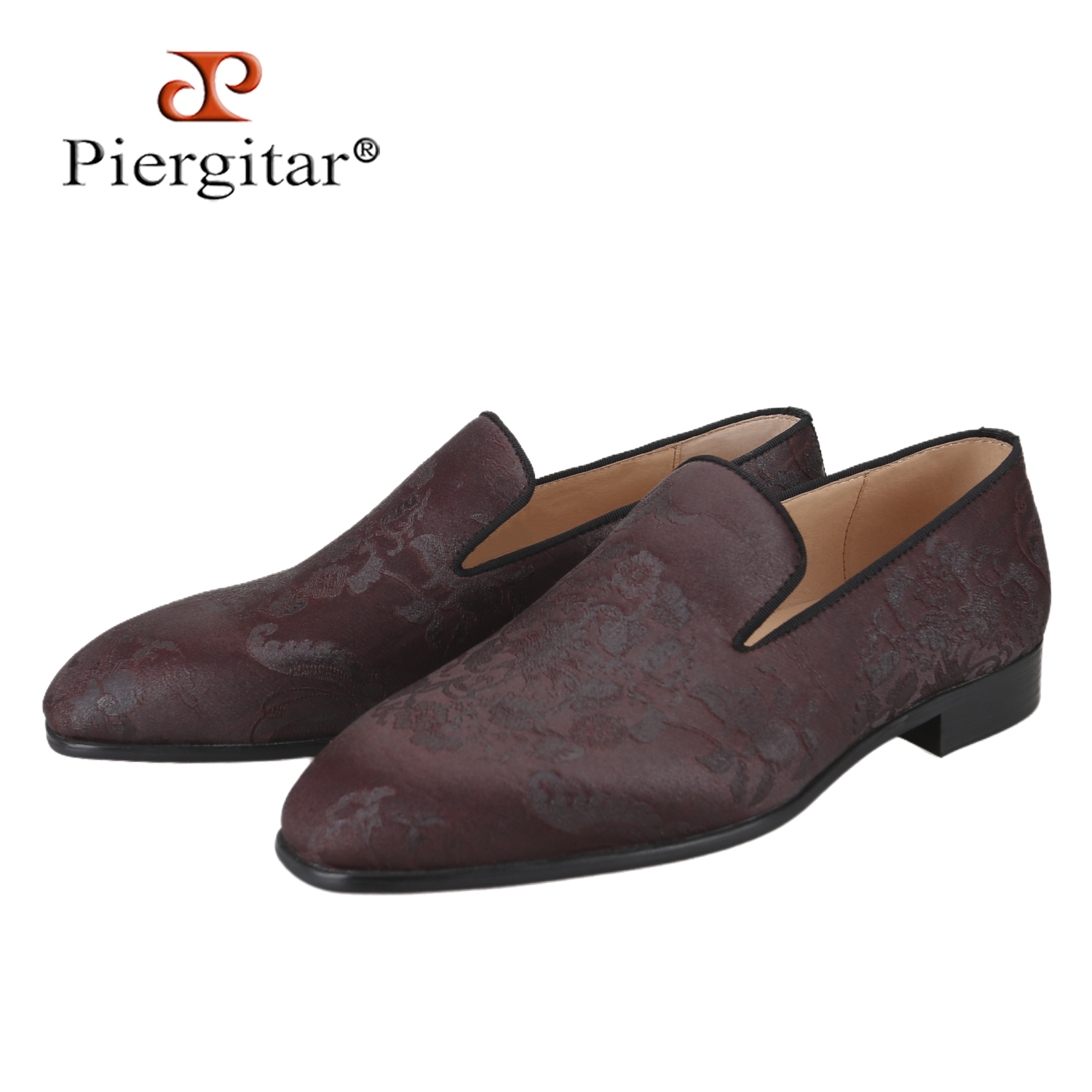 Men'S Style Formal Wear - Piergitar Dark Brown Handmade Totem Gambiered