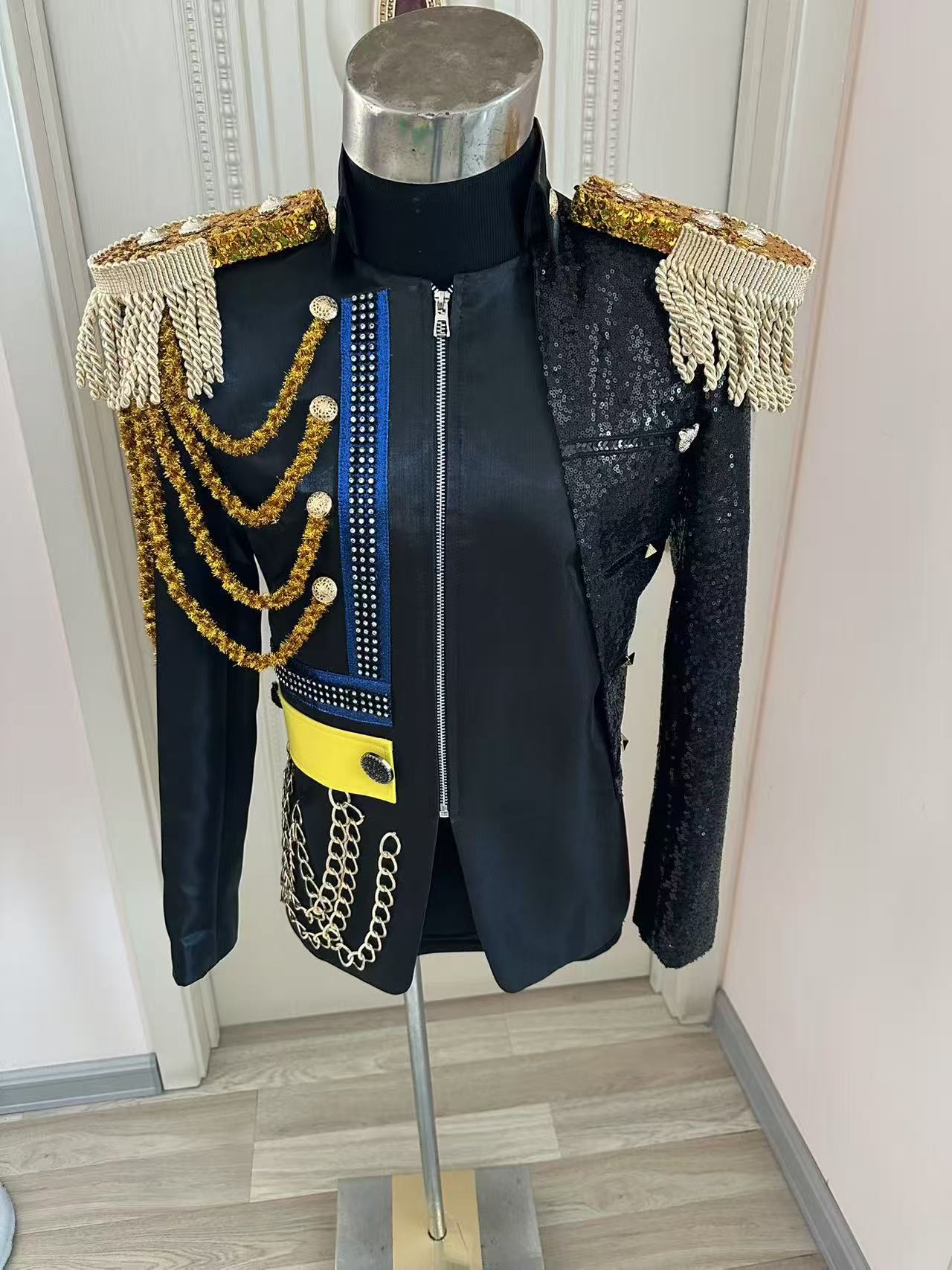 Formal Men Party Wear Jacket - New Men Tassel Royal Jacket Wedding