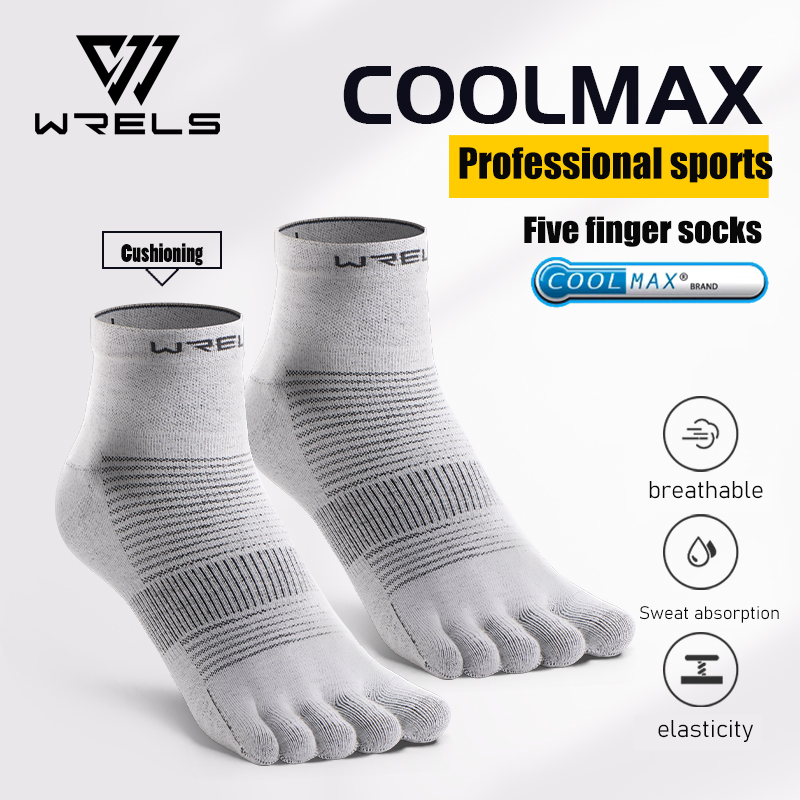 Sock Garter Men - WRELS COOLMAX Five-finger Outdoor Sports Socks
