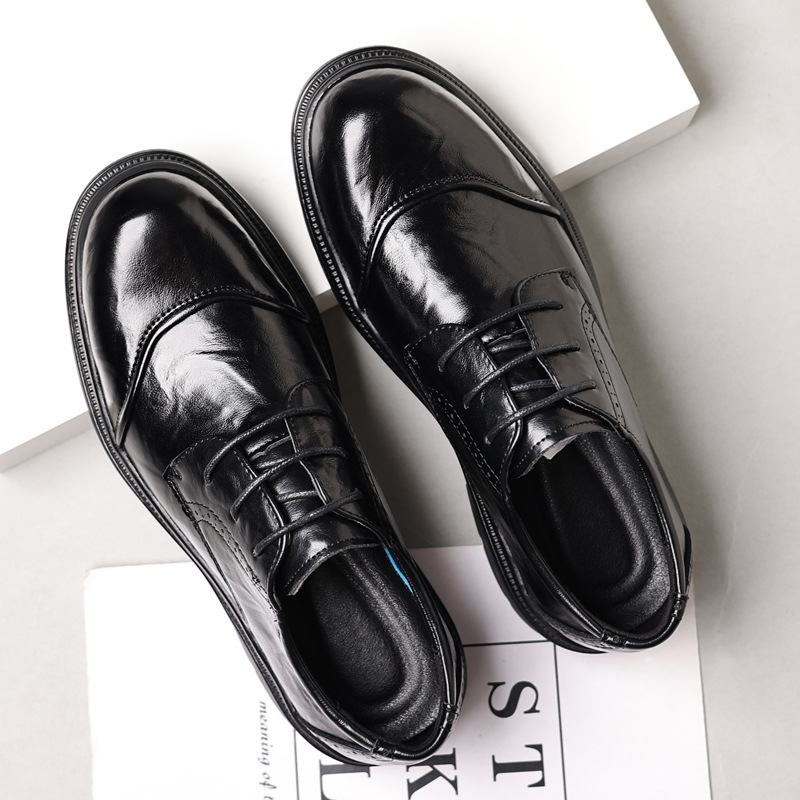 Men's leather shoes for casual - Men Formal Wear Office บทวิจารณ์และราคา