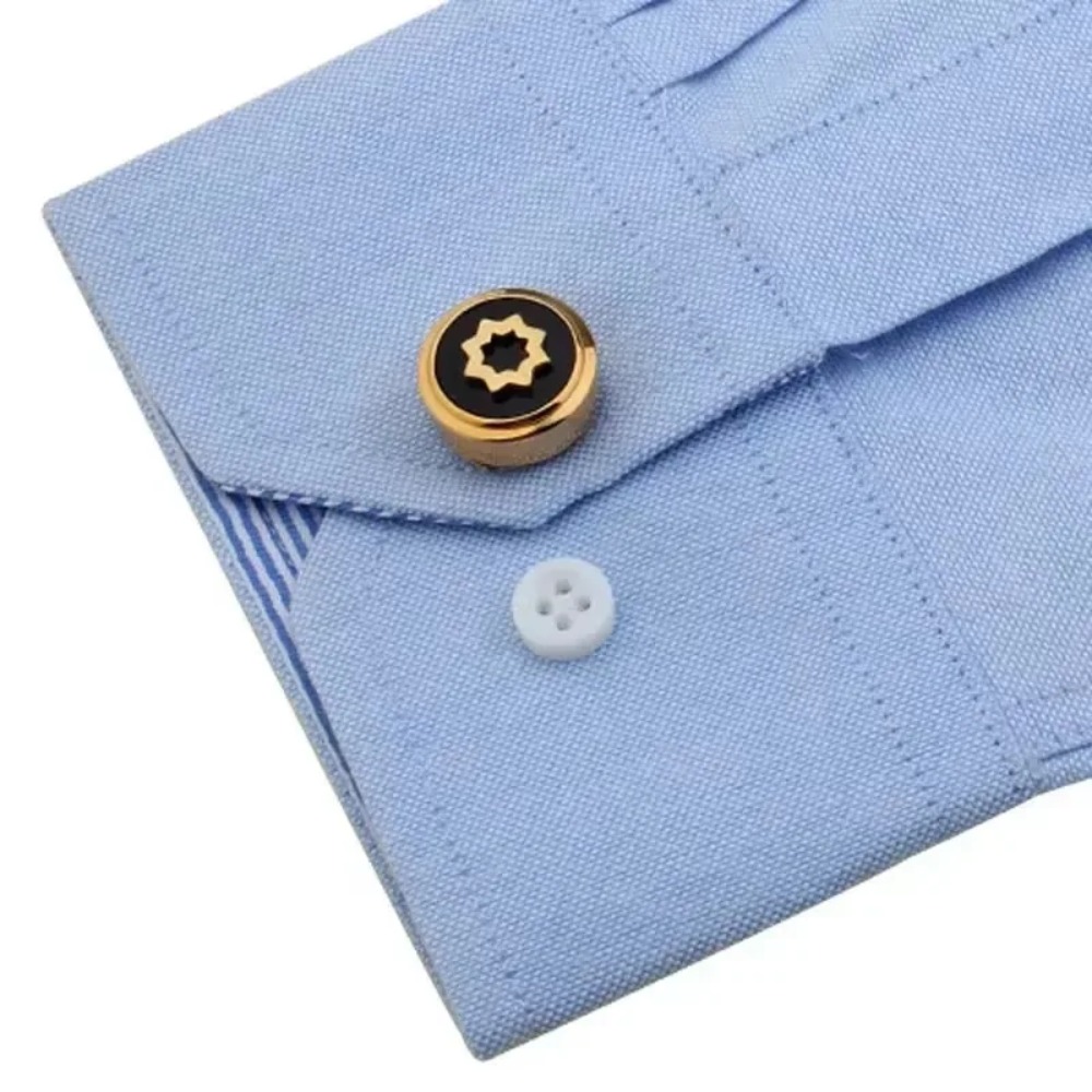 Round Cufflinks High-end Simpl - Men'S Style Formal Wear บทวิจารณ์และราคา