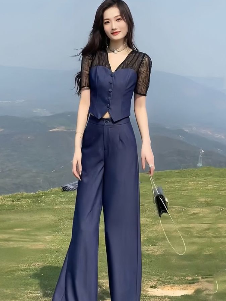Wide Leg Women's Pants Two Pie - Men'S Formal Style บทวิจารณ์และราคา