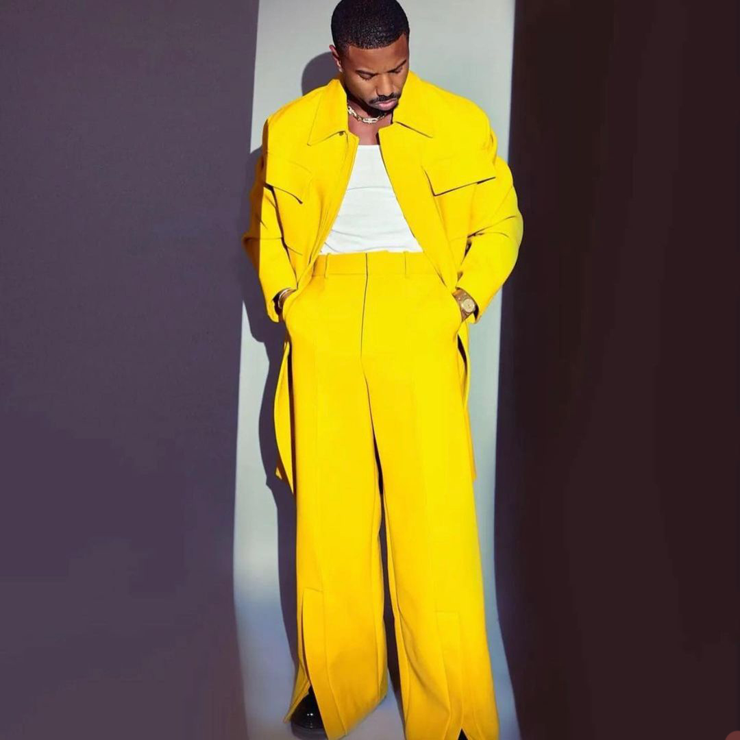 Fashion Sporty Men Suits Two-p - Formal Men Party Wear Jacket บทวิจารณ์และราคา