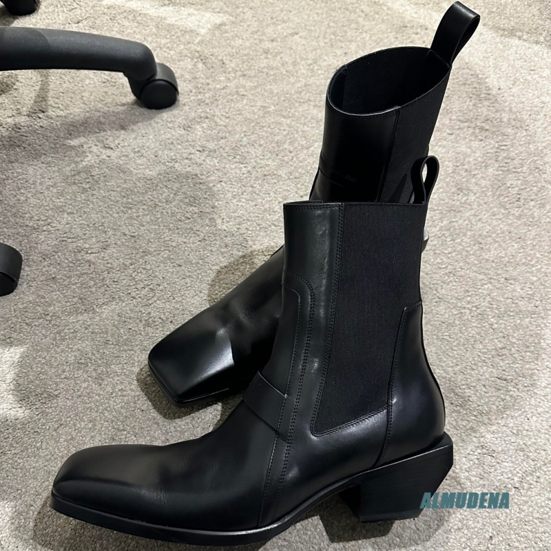 Square Toe Men's Black Leather - Men'S Formal Style บทวิจารณ์และราคา