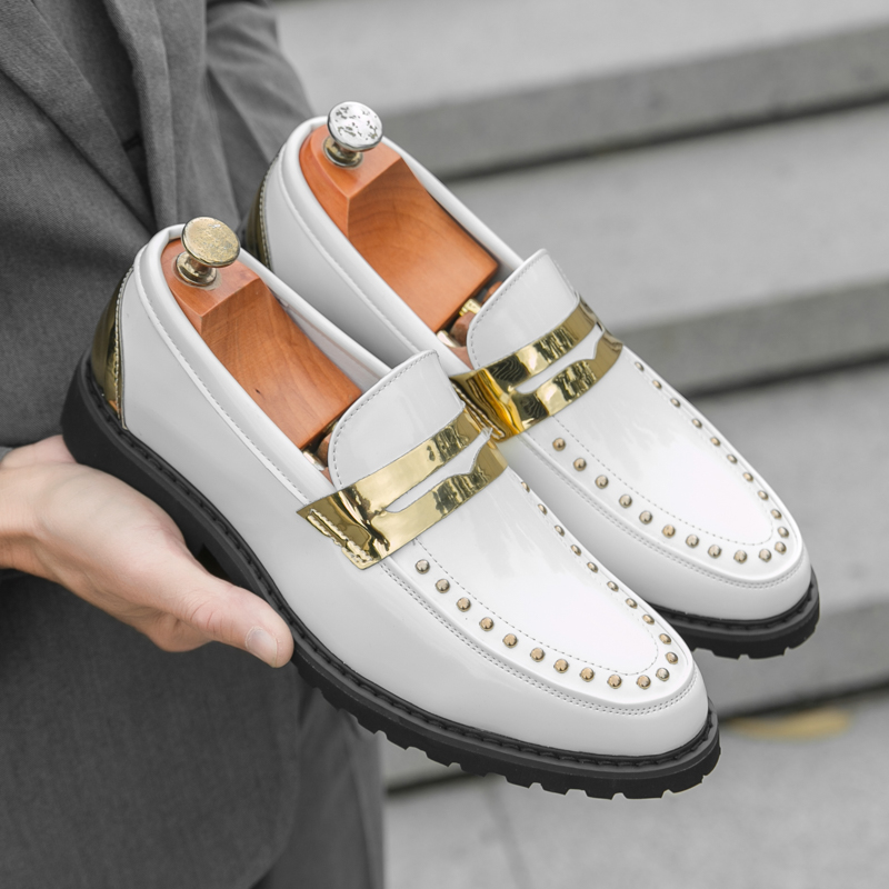 Men Fashionable Loafers PU Thi - Men'S Style Formal Wear บทวิจารณ์และราคา