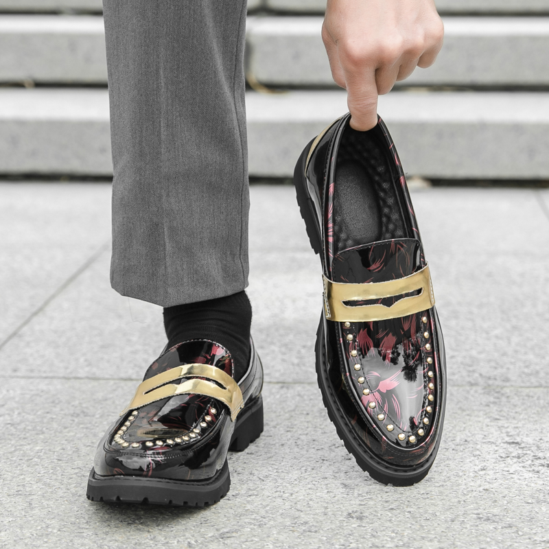 Men Fashionable Loafers PU Thi - Men'S Style Formal Wear บทวิจารณ์และราคา
