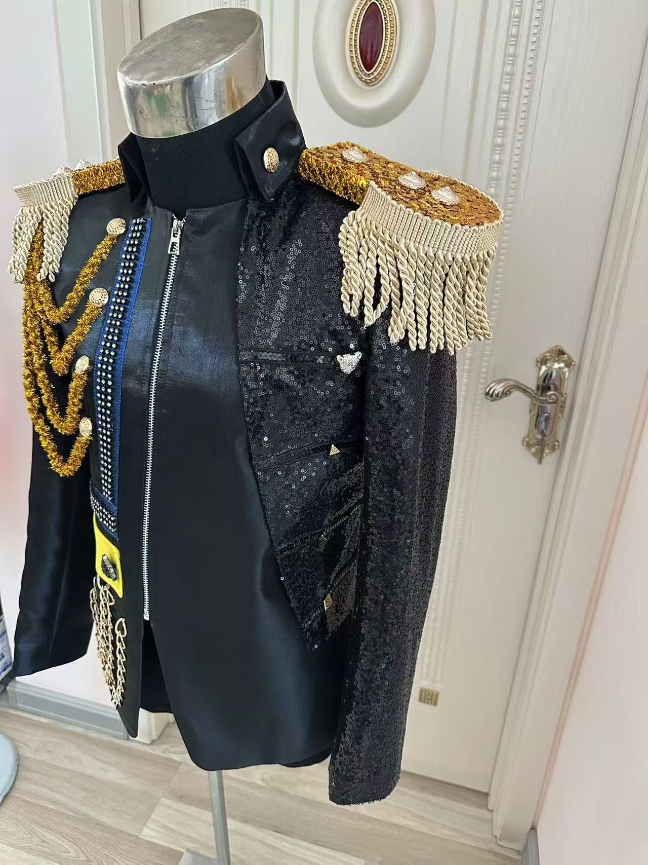 New Men Tassel Royal Jacket We - Formal Men Party Wear Jacket บทวิจารณ์และราคา