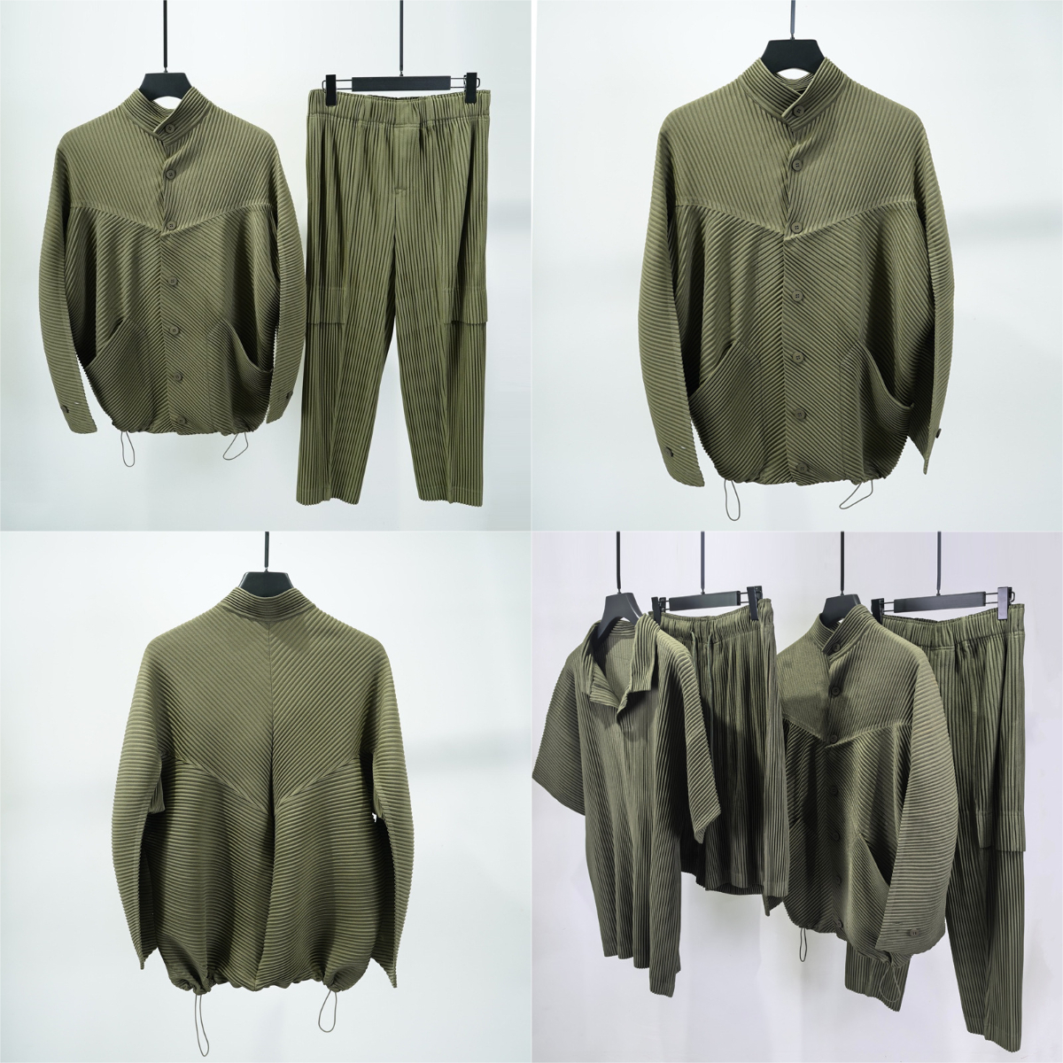 Miyake Pleated 2025 Autumn Men - Wool Suit Jacket บทวิจารณ์และราคา