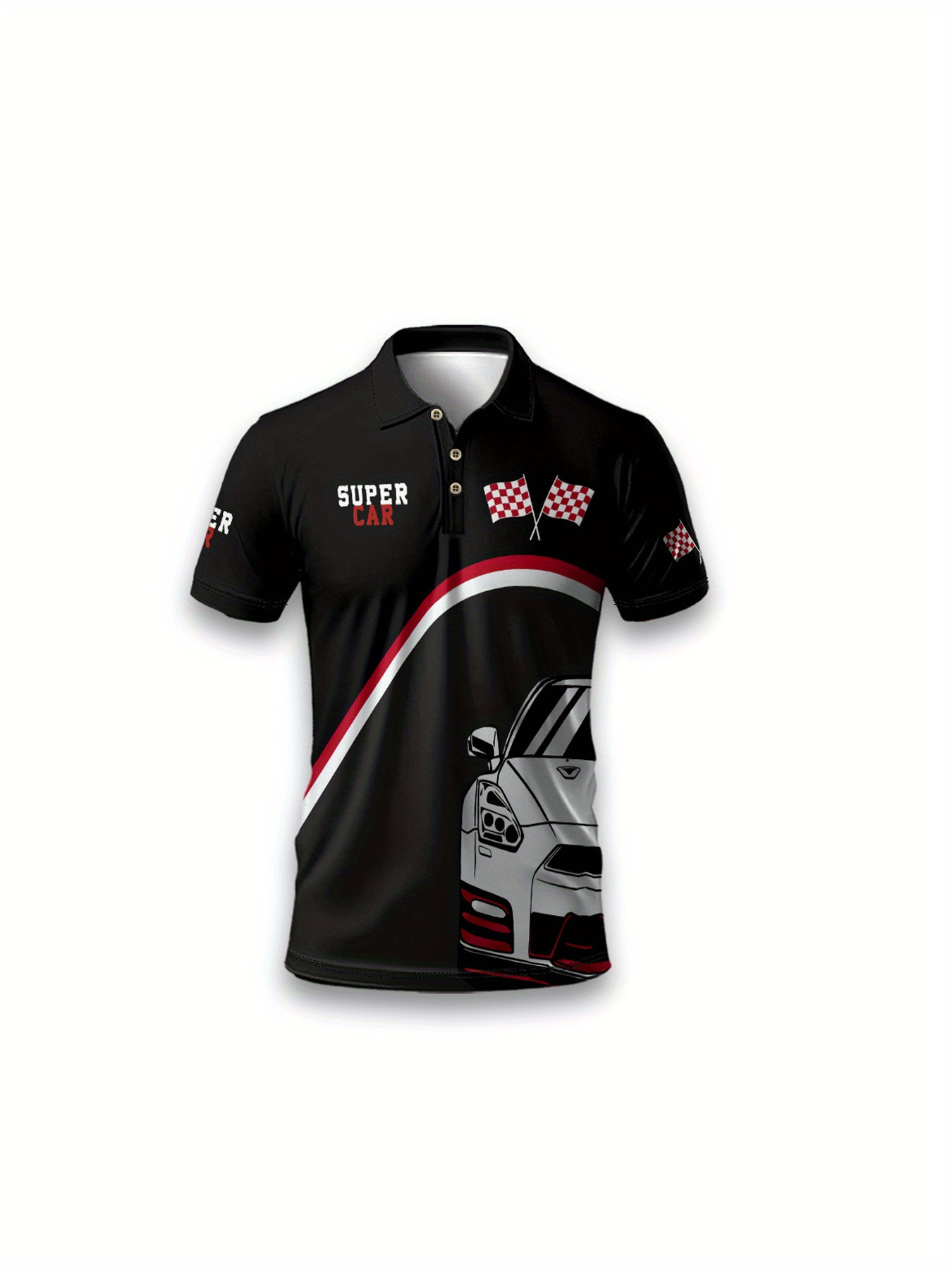 Men's Racing Pattern Printed C - Men'S Polo Formal Wear บทวิจารณ์และราคา