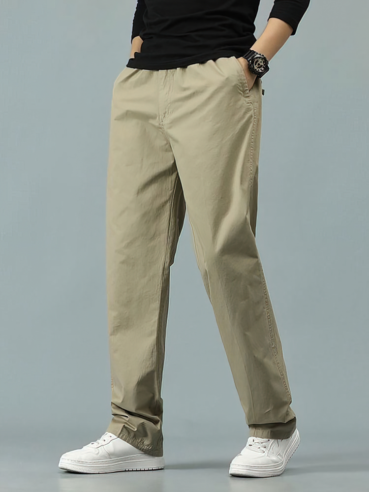 100% Cotton Straight Casual Pa - Men Formal Wear Office บทวิจารณ์และราคา