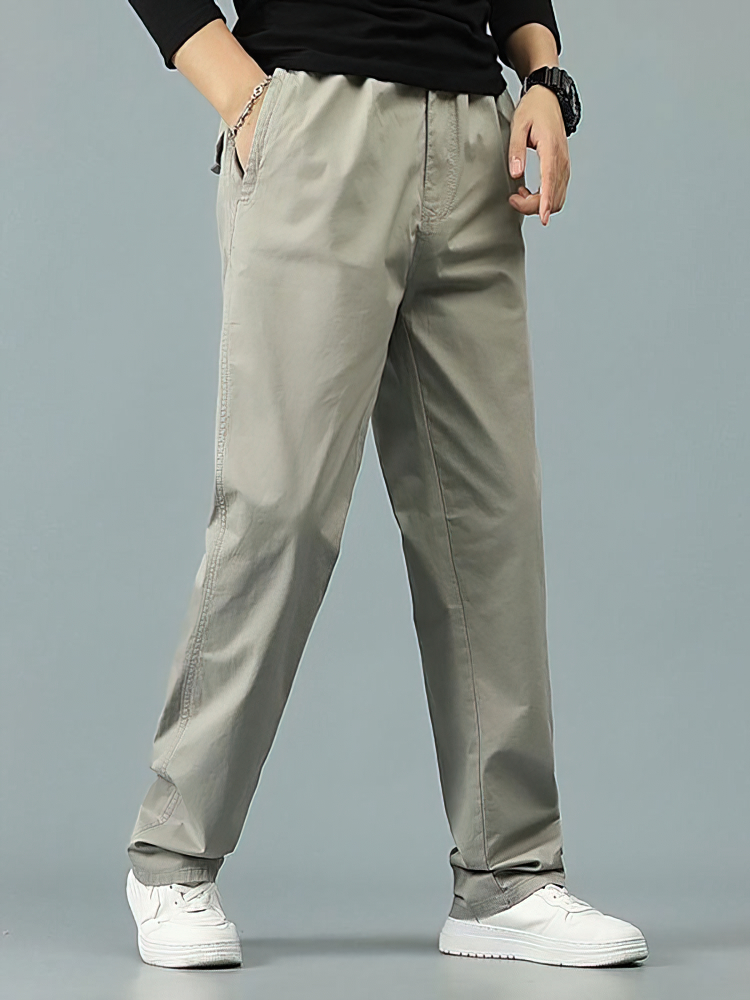 100% Cotton Straight Casual Pa - Men Formal Wear Office บทวิจารณ์และราคา