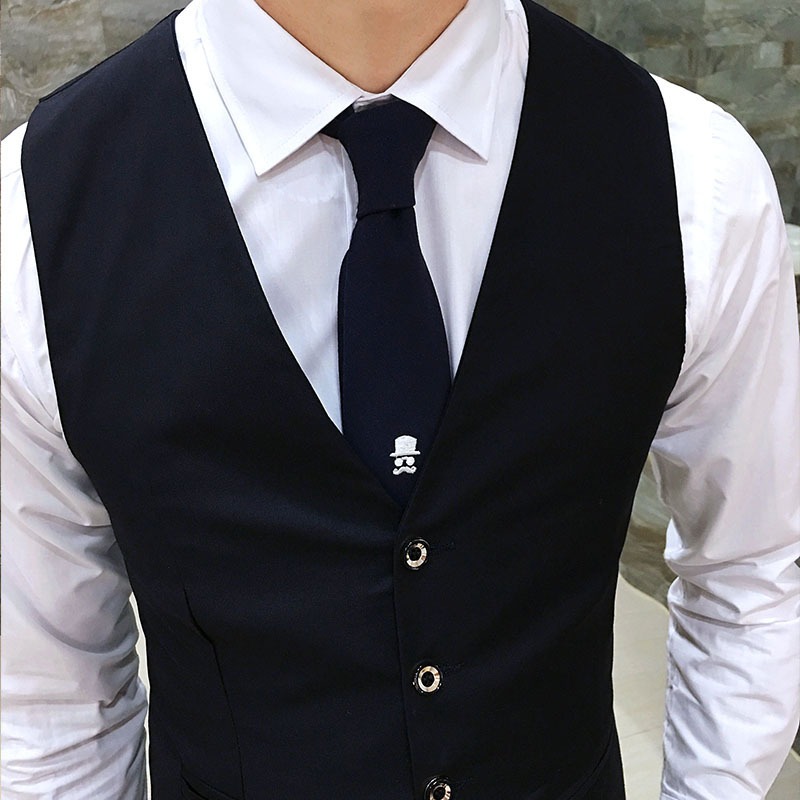 Men British Slim Fit Suit Vest - Men Formal Wear Office บทวิจารณ์และราคา