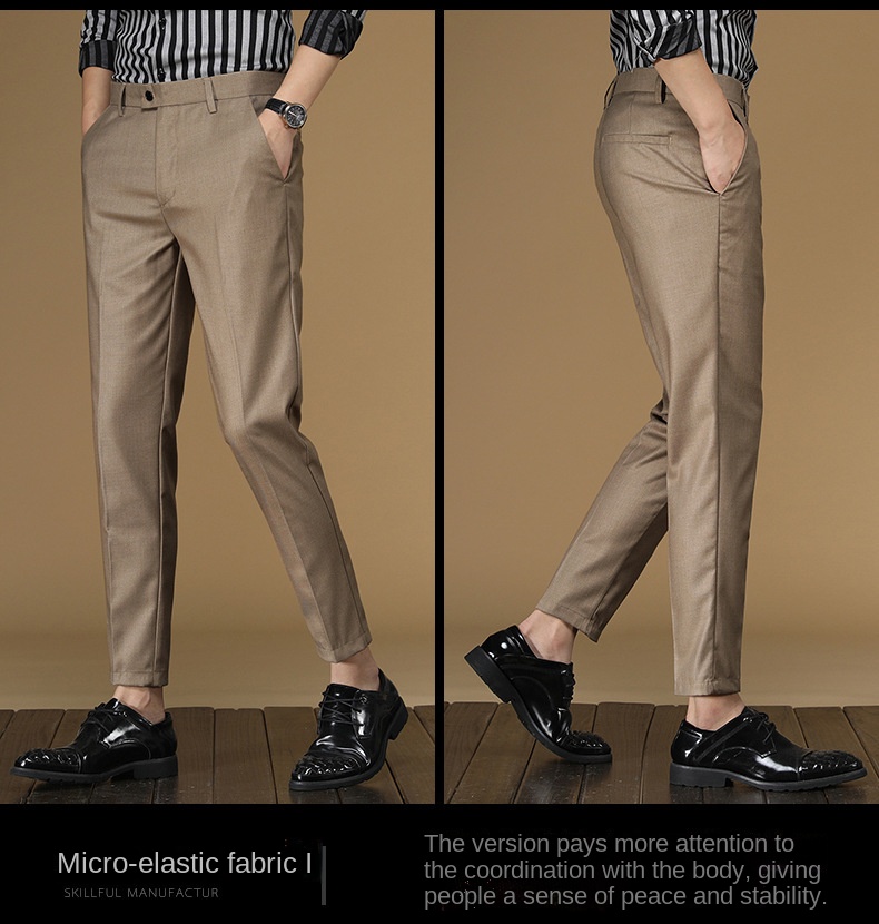 Summer Suit Pants Men Red Blac - Men Formal Wear Office บทวิจารณ์และราคา