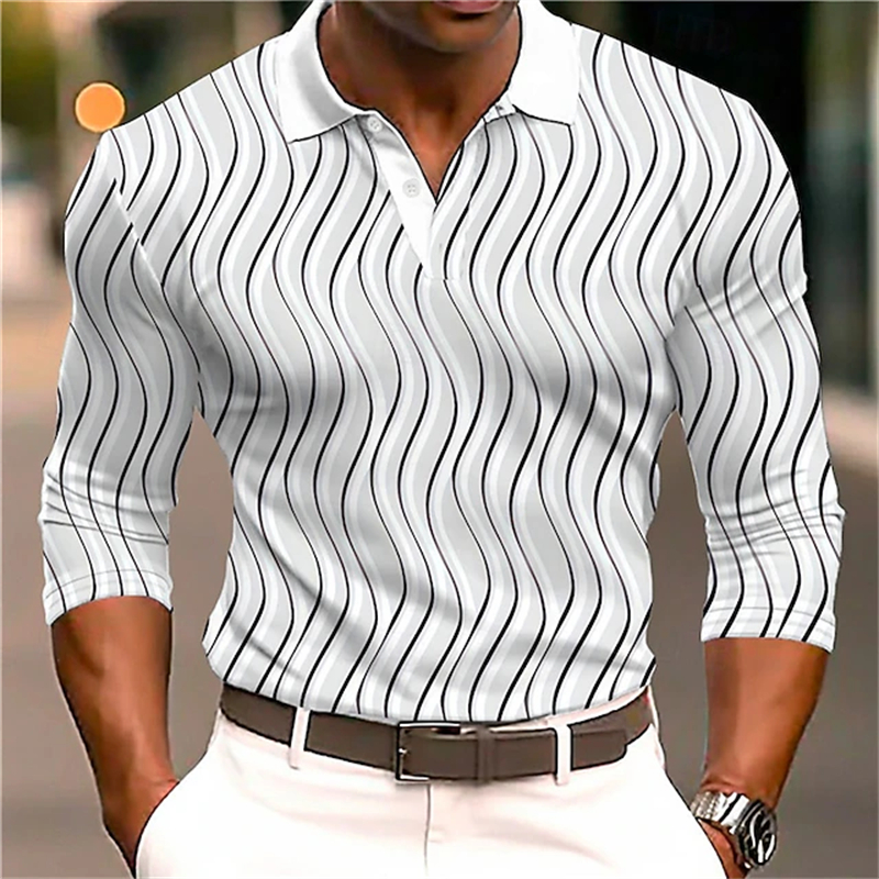 Men's  Long Sleeve Polo Shirt  - Men'S Polo Formal Wear บทวิจารณ์และราคา