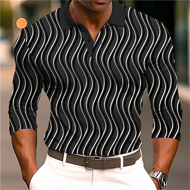 Men's  Long Sleeve Polo Shirt  - Men'S Polo Formal Wear บทวิจารณ์และราคา