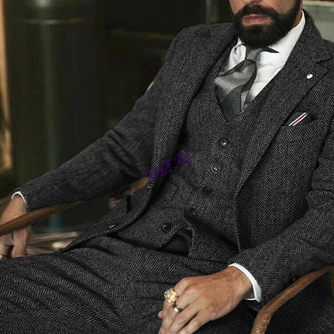 Men's Winter Tweed Wool Grey S - Wool Suit Jacket บทวิจารณ์และราคา