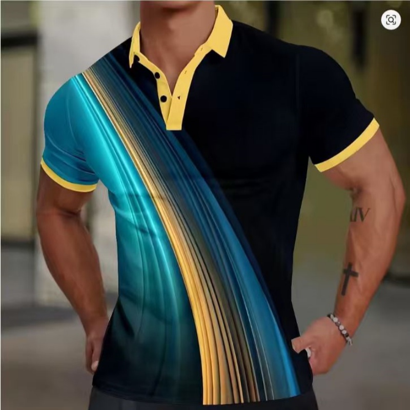 2025 Men's Geometric Golf Shir - Men'S Polo Formal Wear บทวิจารณ์และราคา
