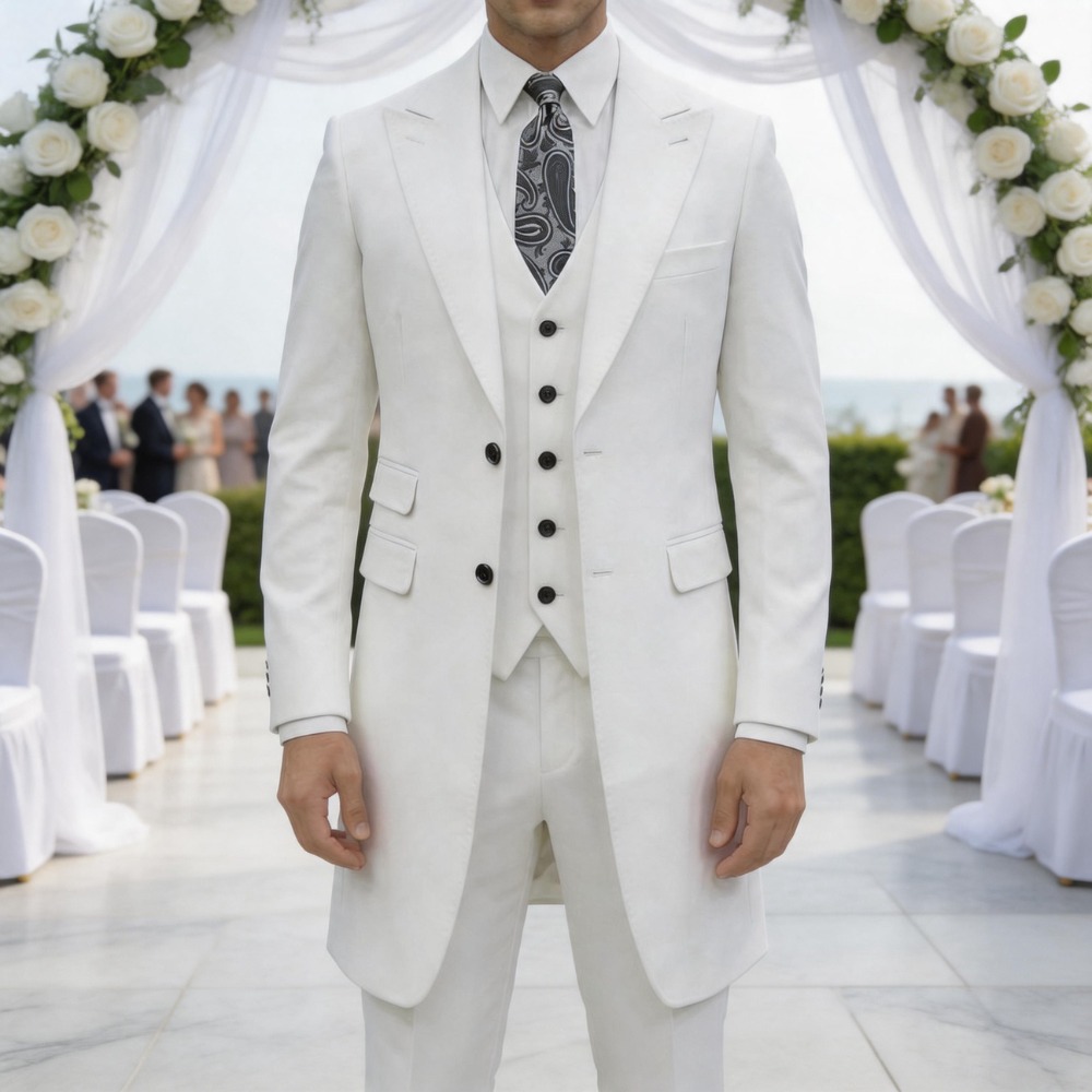 Slim Fit 3 Pieces Formal Men S - Formal Wear For Men In Wedding บทวิจารณ์และราคา