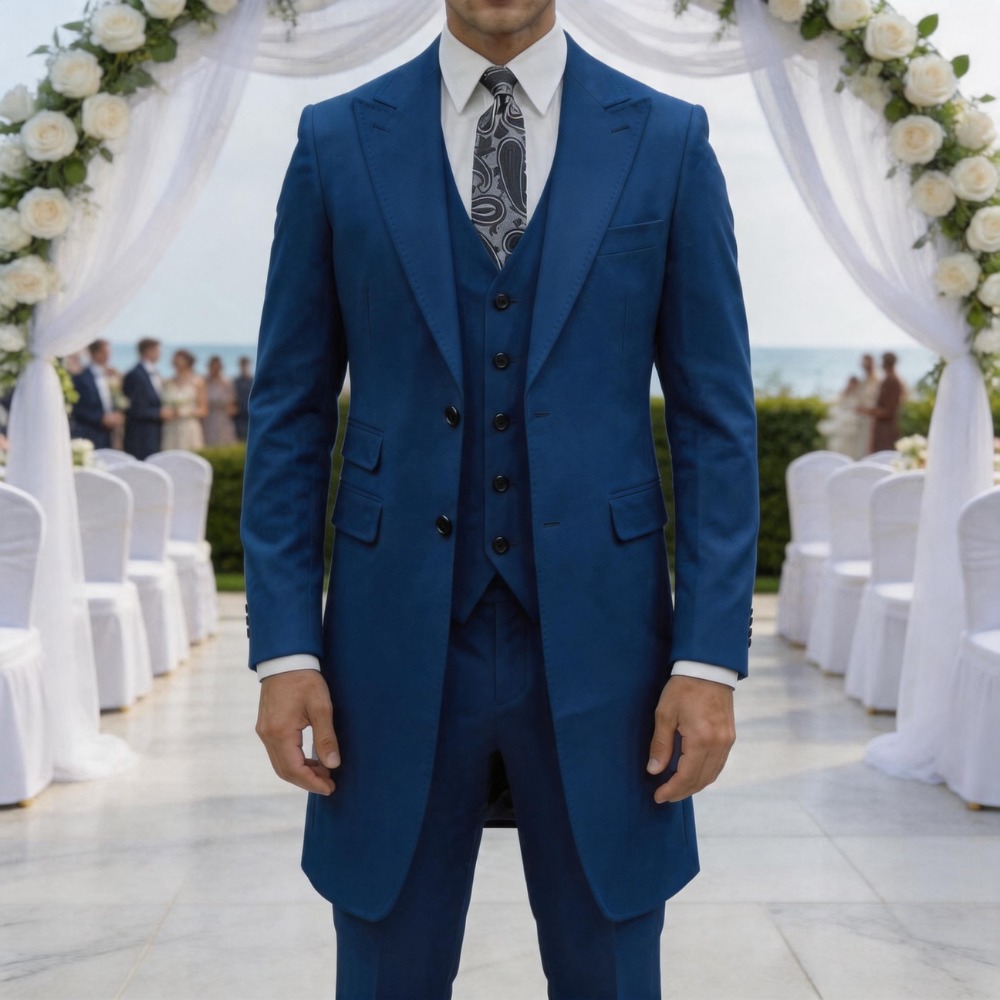 Slim Fit 3 Pieces Formal Men S - Formal Wear For Men In Wedding บทวิจารณ์และราคา