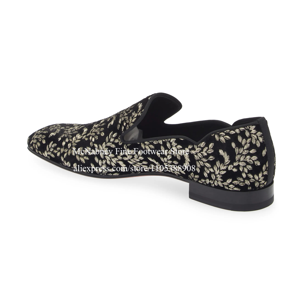 Black Silk Velvet Slip On Loaf - Formal Wear For Men In Wedding บทวิจารณ์และราคา
