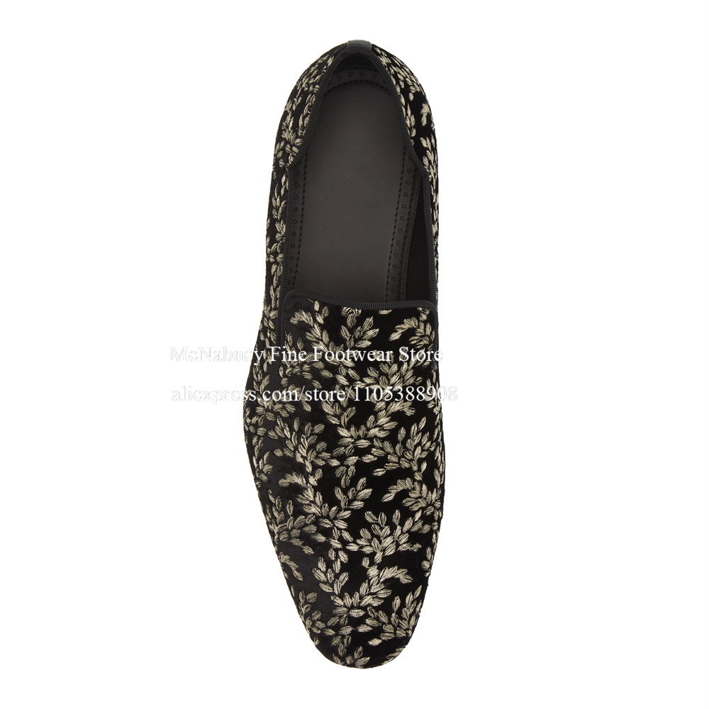 Black Silk Velvet Slip On Loaf - Formal Wear For Men In Wedding บทวิจารณ์และราคา
