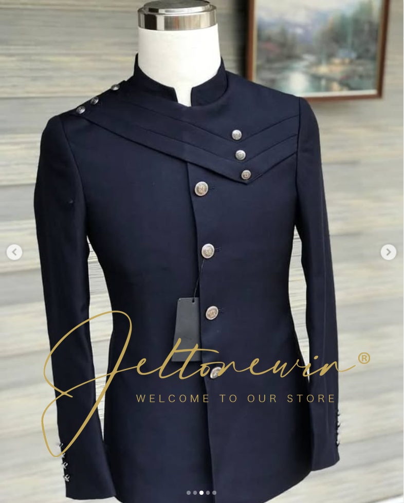 Men's Navy Blue Suit Set with  - Men'S Style Formal Wear บทวิจารณ์และราคา