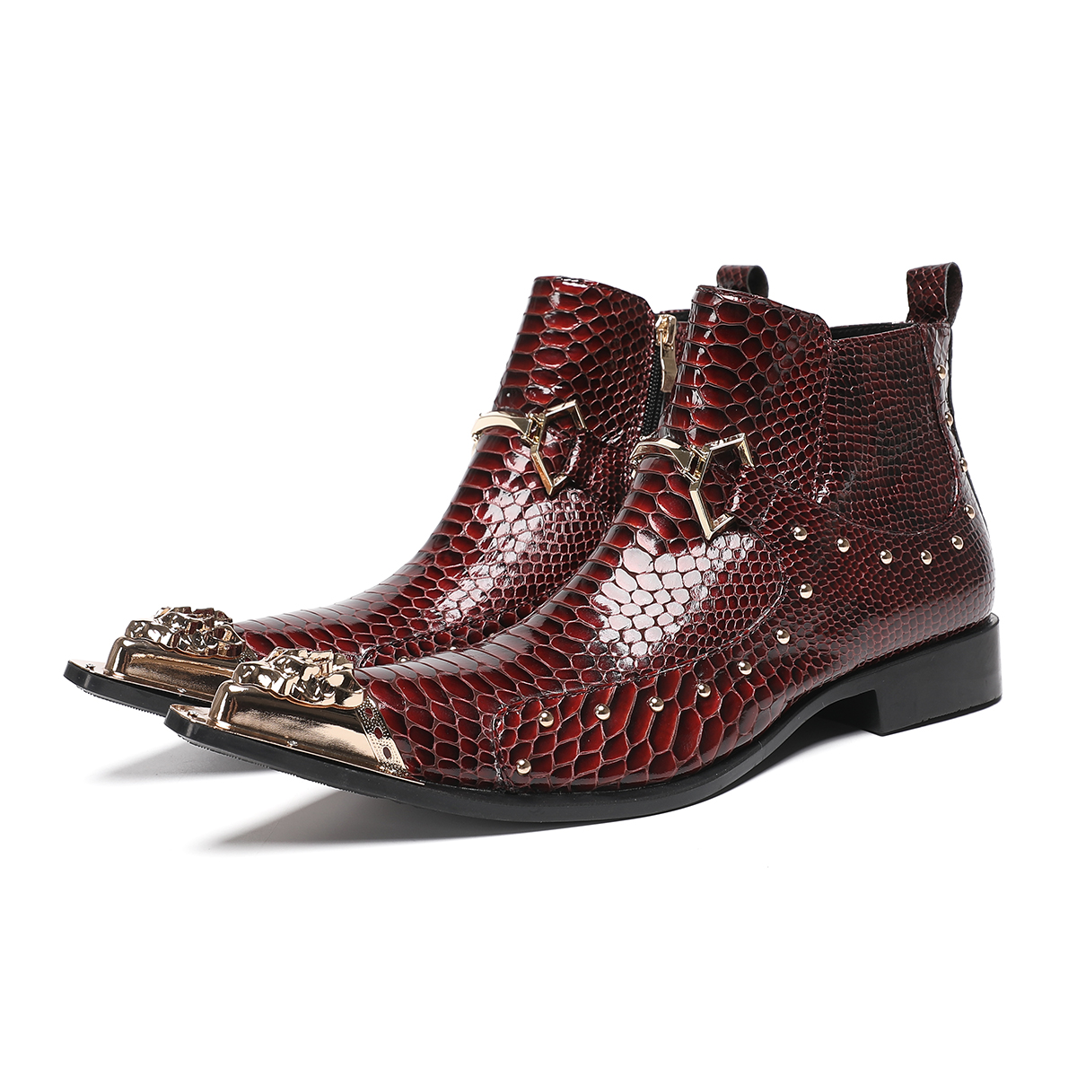 Fashion Metal Pointed Toe Genu - Men'S Formal Style บทวิจารณ์และราคา