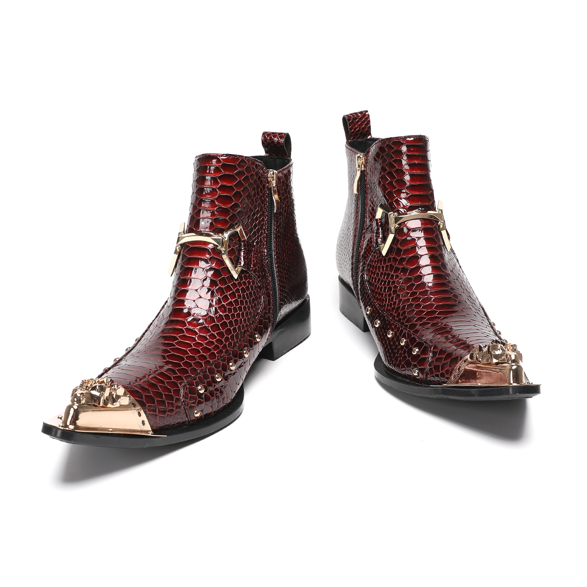 Fashion Metal Pointed Toe Genu - Men'S Formal Style บทวิจารณ์และราคา