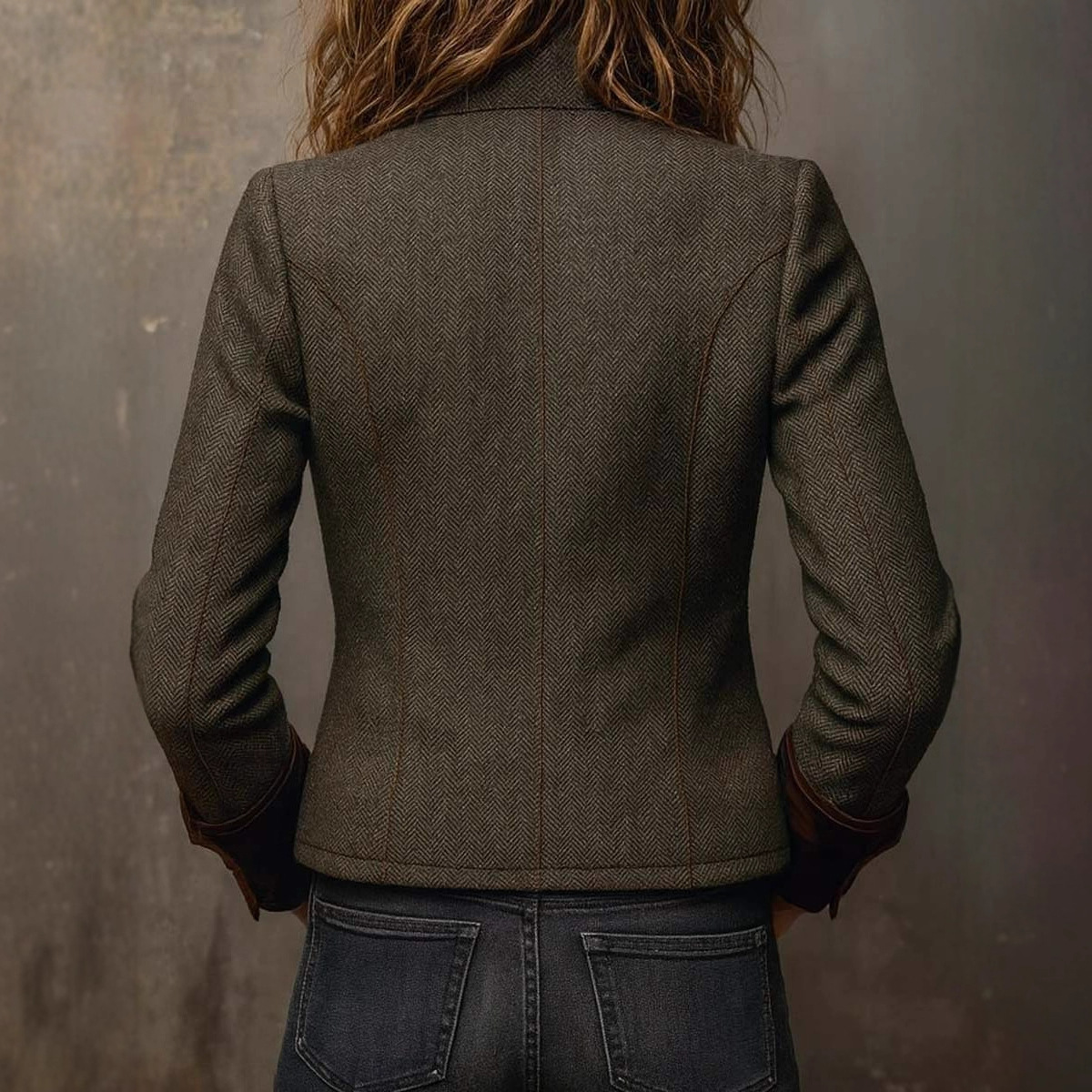 Vintage Herringbone Tweed Blaz - Wool Suit Jacket บทวิจารณ์และราคา