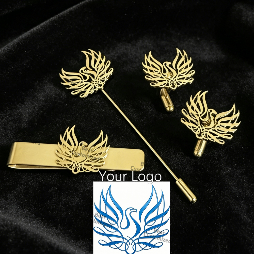 Custom Cufflink Tie Set Bar Pe - Formal Wear For Men In Wedding บทวิจารณ์และราคา