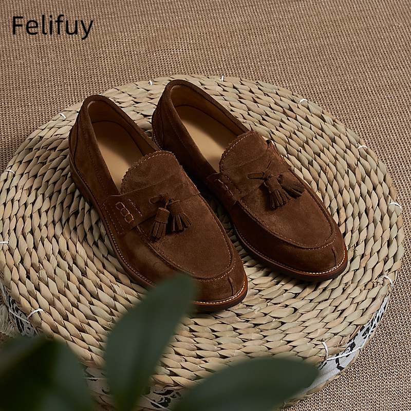 New Brown Men Flat Loafers Cow - Formal Wear For Men In Wedding บทวิจารณ์และราคา