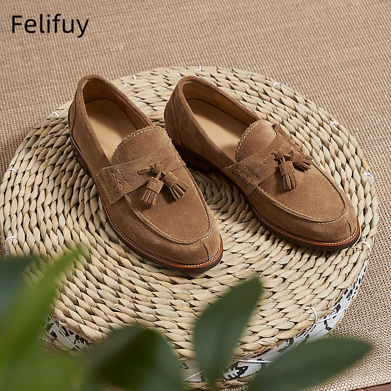 New Brown Men Flat Loafers Cow - Formal Wear For Men In Wedding บทวิจารณ์และราคา