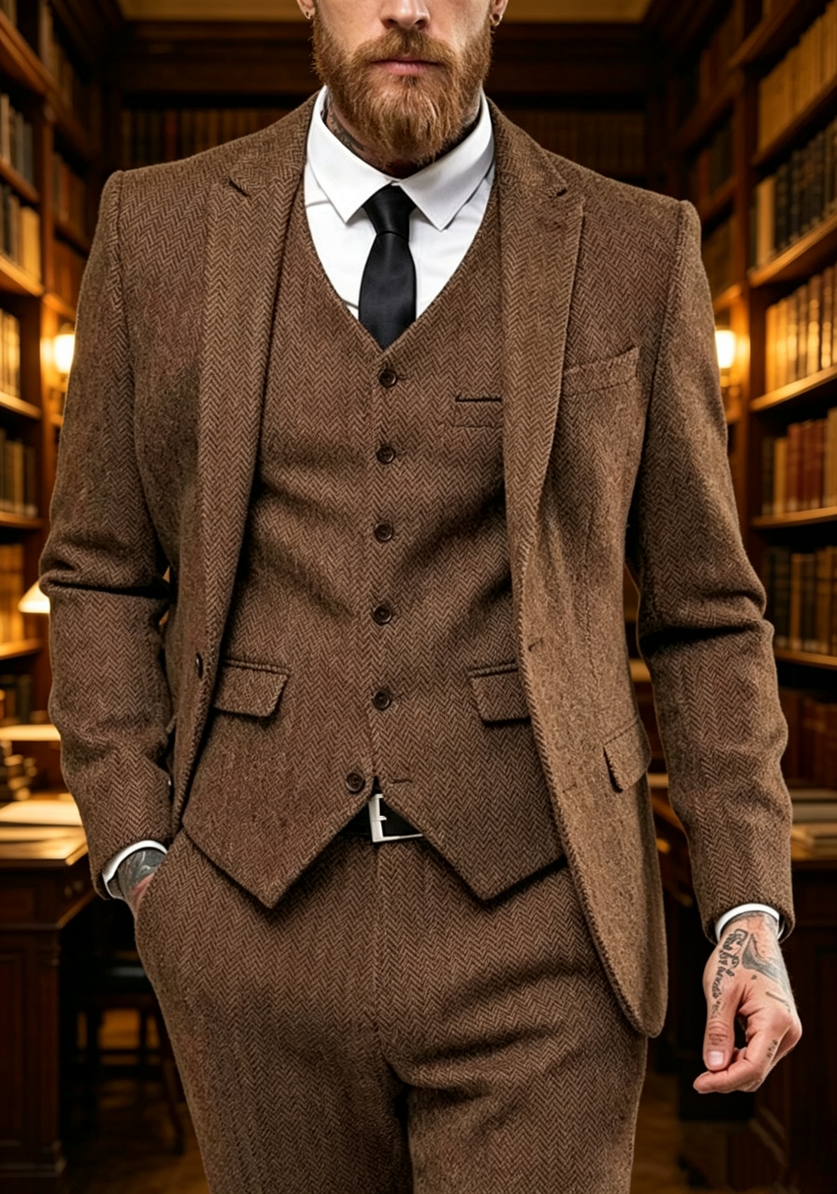 Dark Brown Wool Tweed Winter S - Wool Suit Jacket บทวิจารณ์และราคา