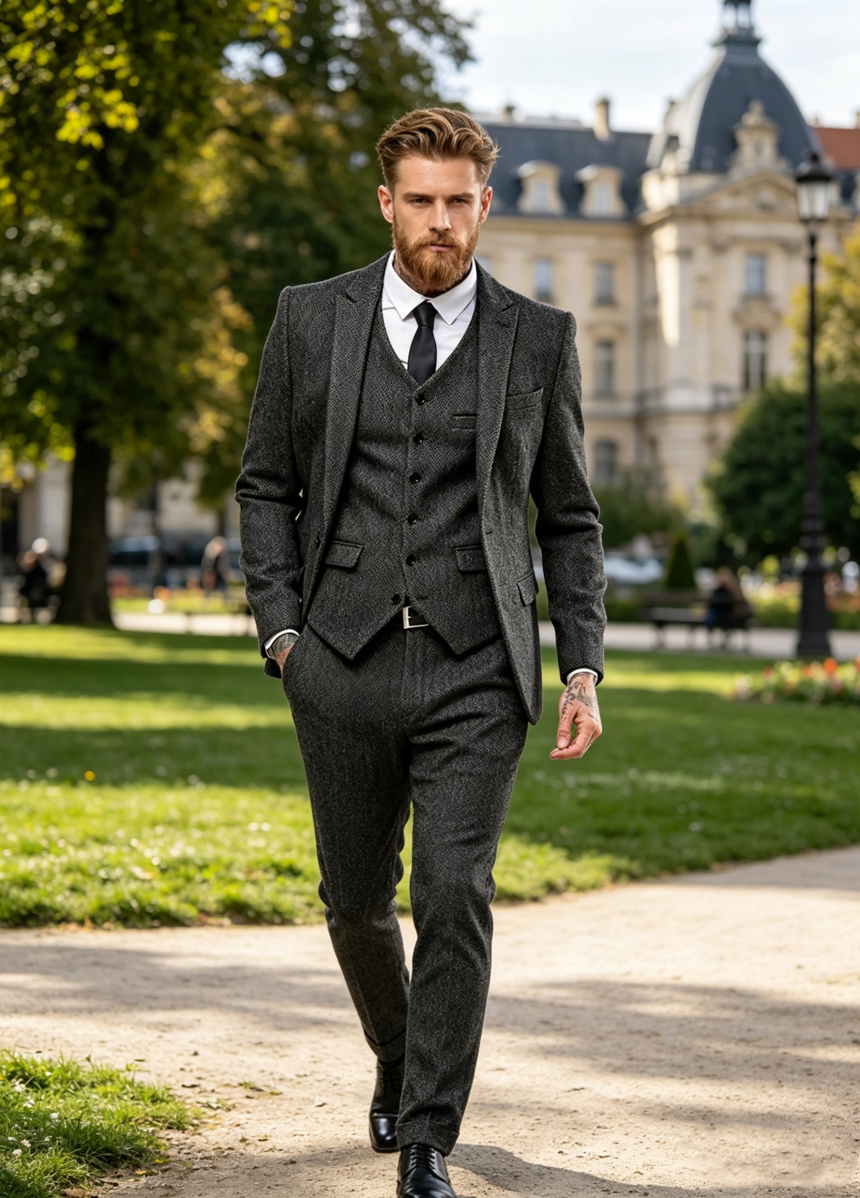 Dark Brown Wool Tweed Winter S - Wool Suit Jacket บทวิจารณ์และราคา