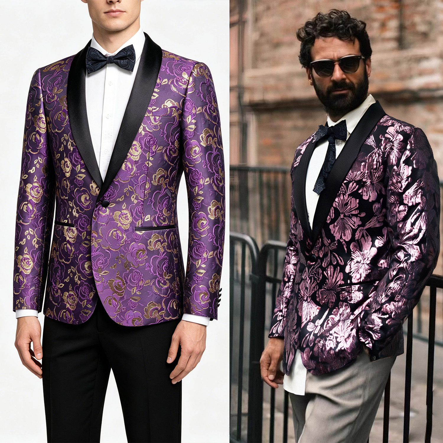 Single Breasted Floral Pattern - Men'S Formal Wear Without Jacket บทวิจารณ์และราคา