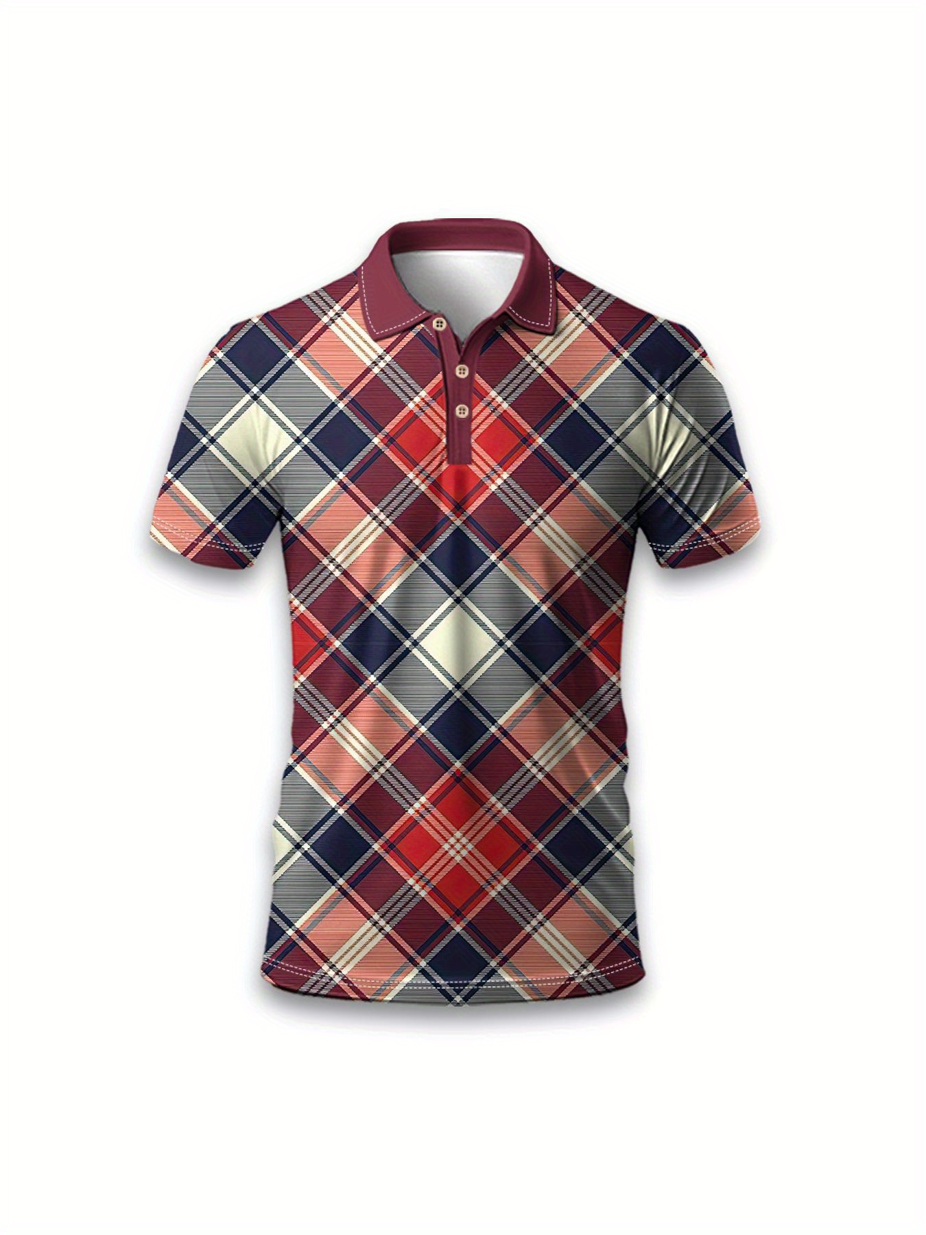 Golf Sport Printed Top, Men's  - Men'S Polo Formal Wear บทวิจารณ์และราคา