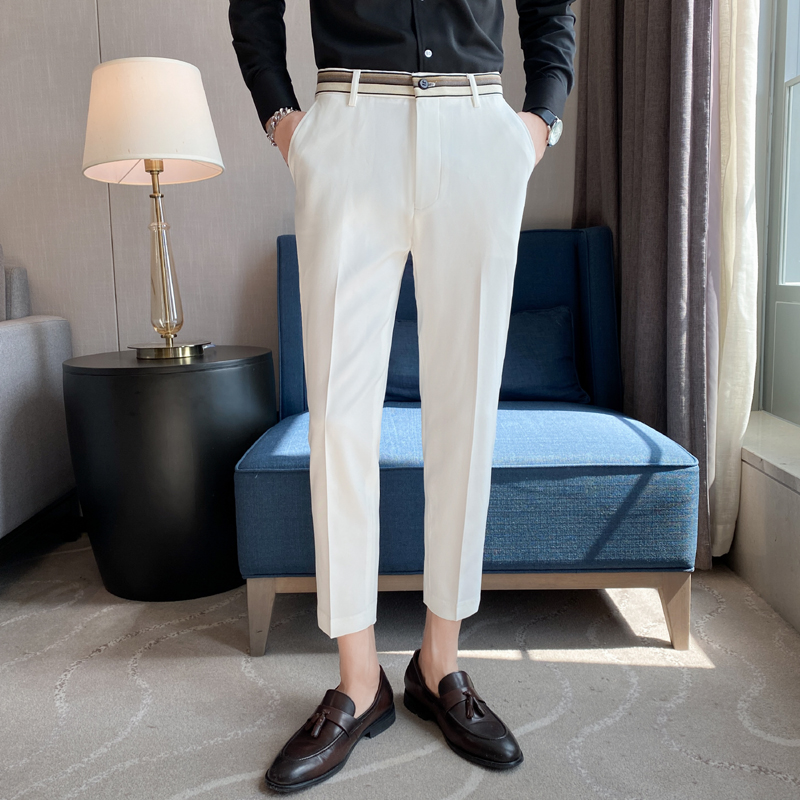 Fashion Waist Stripes Suit Pan - Men'S Formal Style บทวิจารณ์และราคา