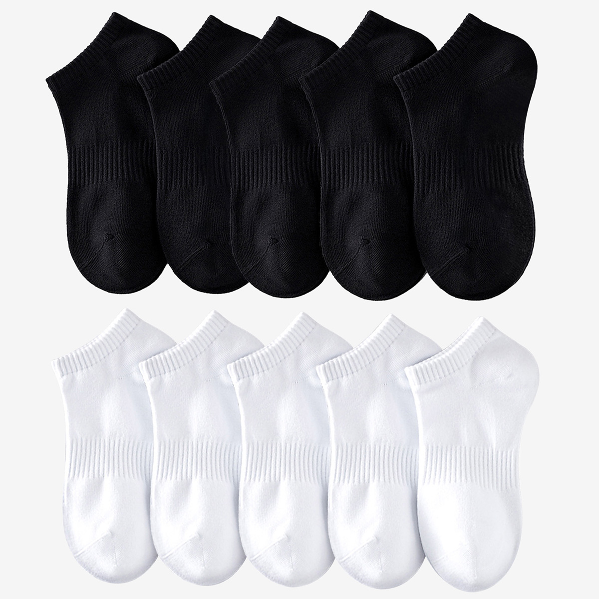 1/5 Pairs Unisex White & Black - Sock Garter Men บทวิจารณ์และราคา