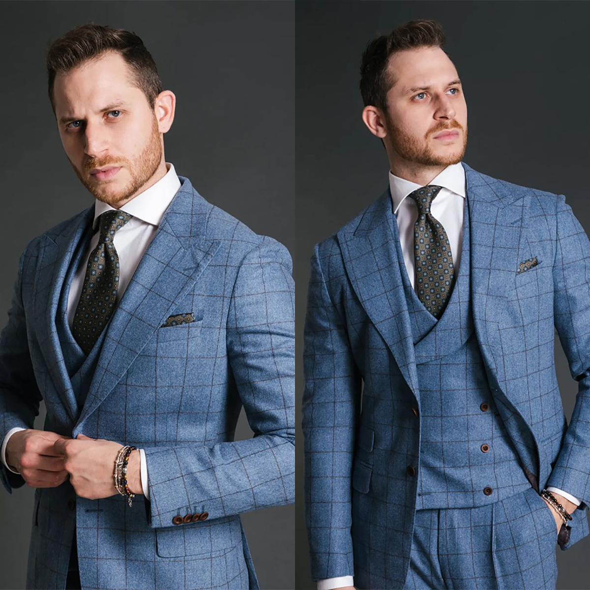 Blue Vintage Men Suit Tailor-M - Formal Men Party Wear Jacket บทวิจารณ์และราคา