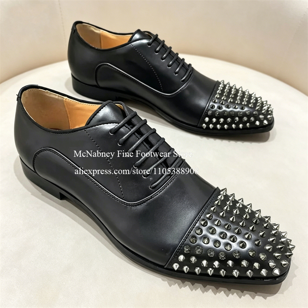 Spike Studs Leather Dress Shoe - Men'S Style Formal Wear บทวิจารณ์และราคา
