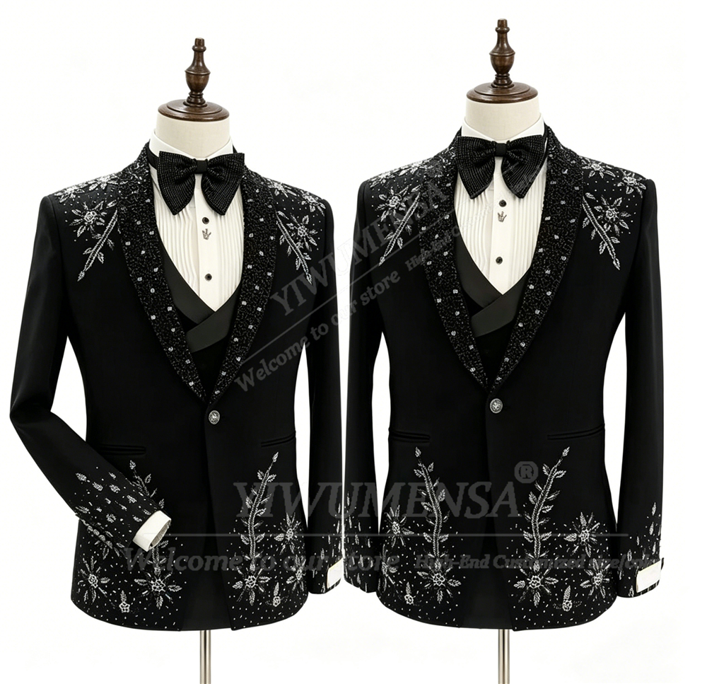 Brilliant Crystals Beading Sui - Formal Wear For Men In Wedding บทวิจารณ์และราคา