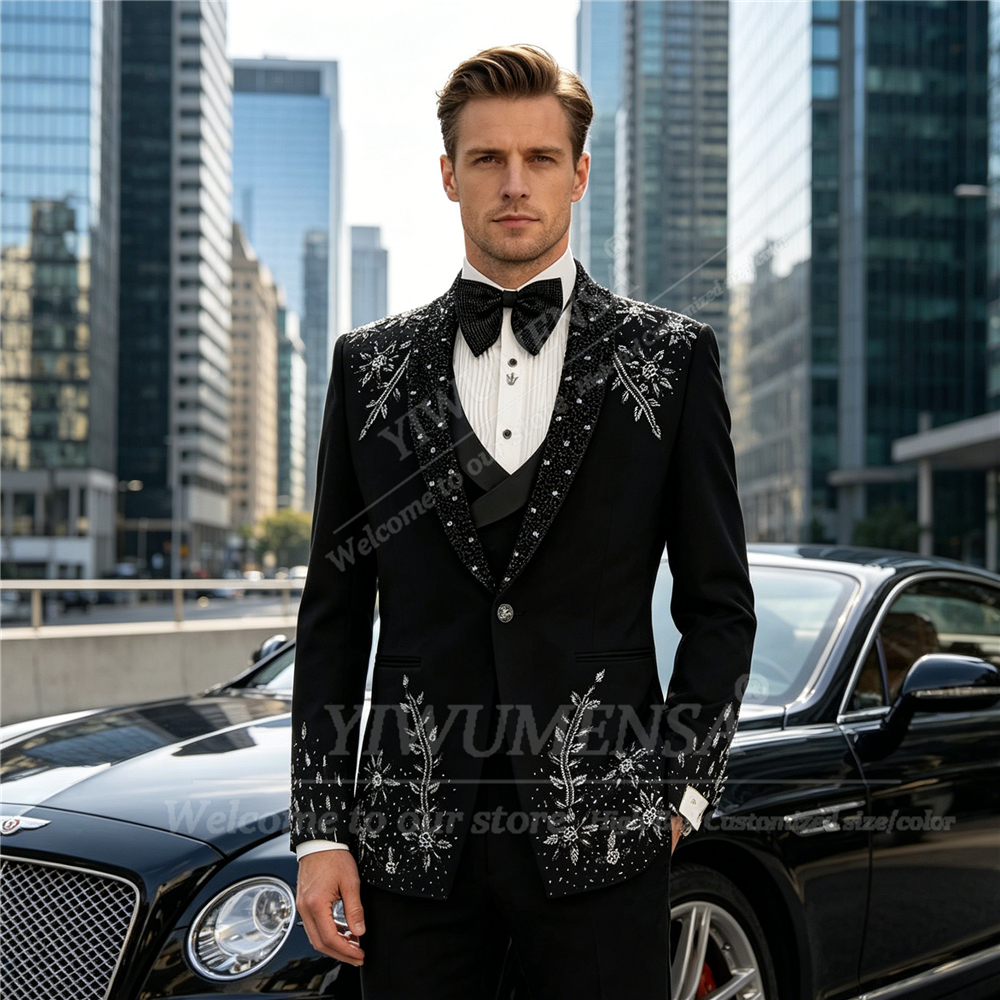 Brilliant Crystals Beading Sui - Formal Wear For Men In Wedding บทวิจารณ์และราคา