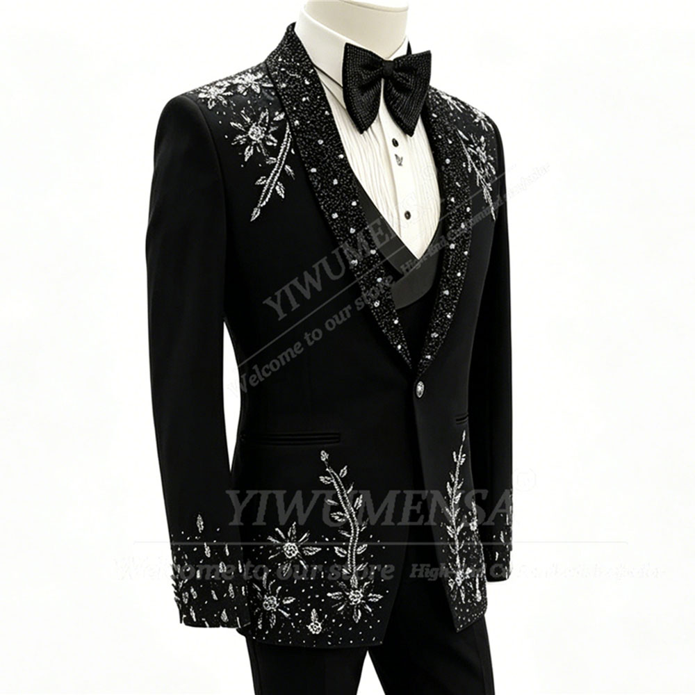 Brilliant Crystals Beading Sui - Formal Wear For Men In Wedding บทวิจารณ์และราคา