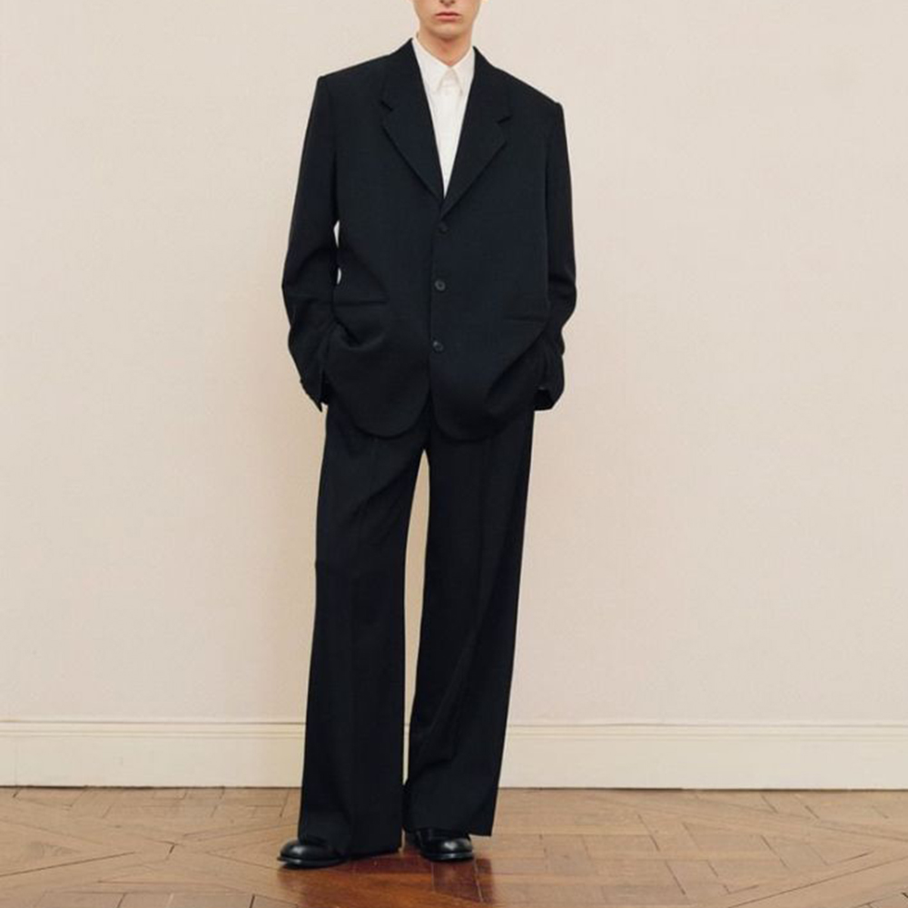 Men's Black Oversized Suit Set - Formal Men Party Wear Jacket บทวิจารณ์และราคา