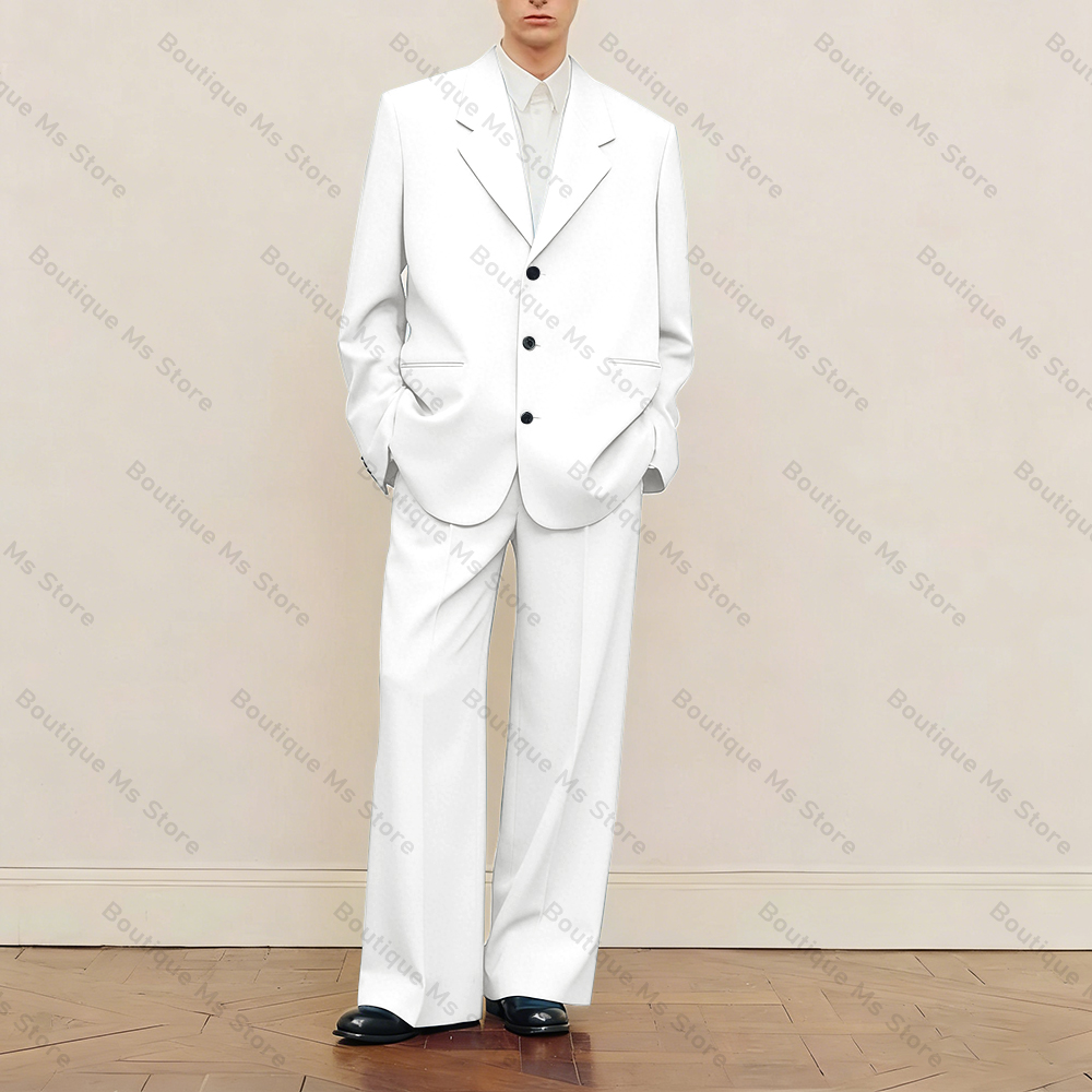 Men's Black Oversized Suit Set - Formal Men Party Wear Jacket บทวิจารณ์และราคา