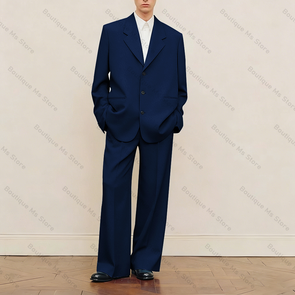 Men's Black Oversized Suit Set - Formal Men Party Wear Jacket บทวิจารณ์และราคา