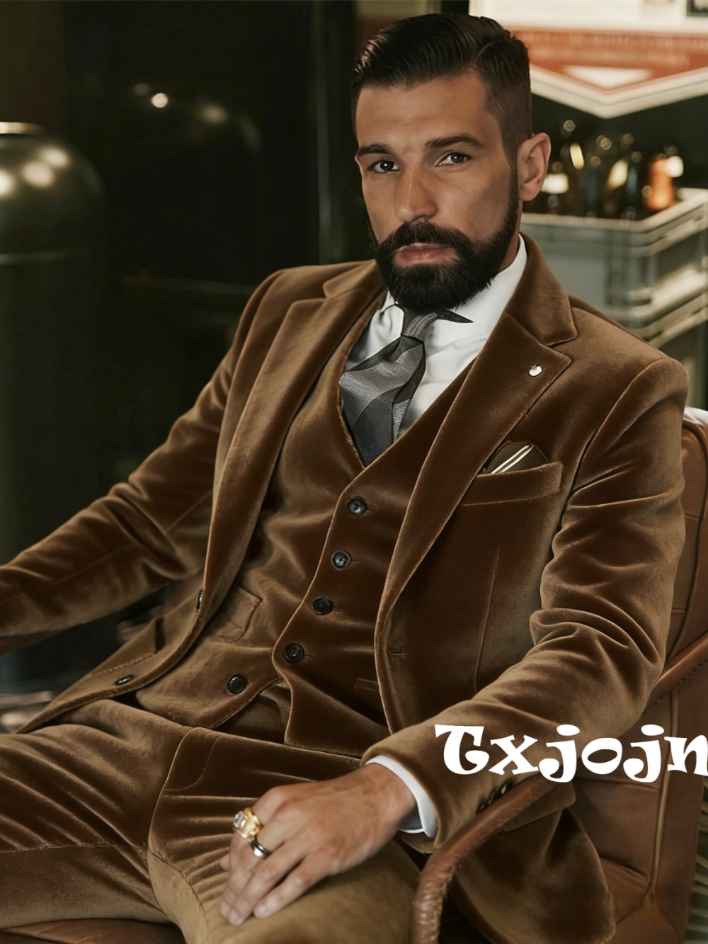 Men's Velvet Suits 3 Pieces Da - Formal Wear For Men In Wedding บทวิจารณ์และราคา