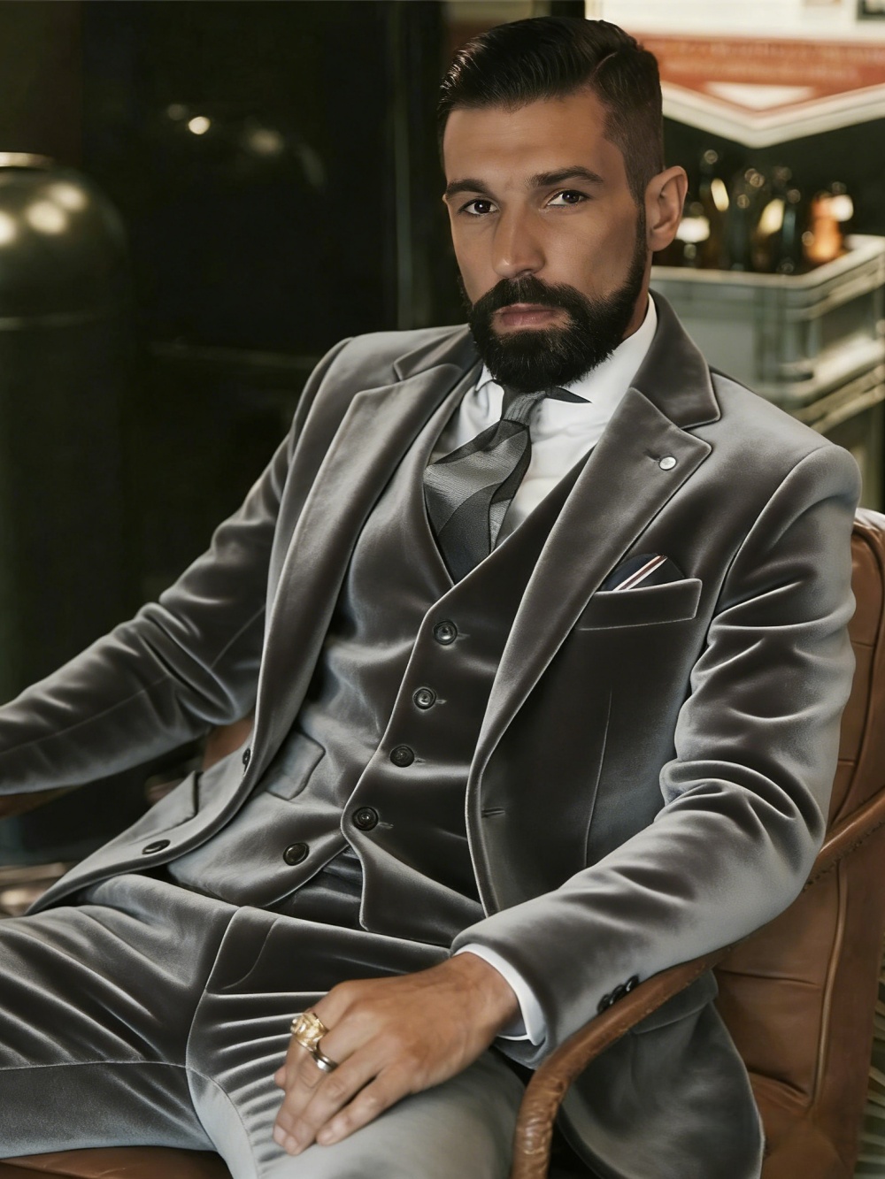 Men's Velvet Suits 3 Pieces Da - Formal Wear For Men In Wedding บทวิจารณ์และราคา