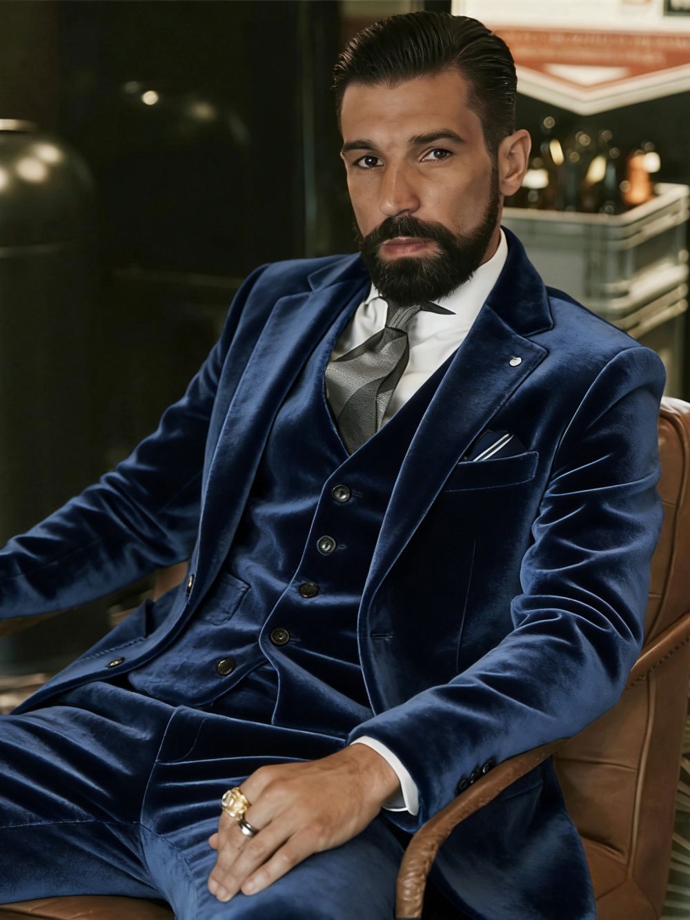 Men's Velvet Suits 3 Pieces Da - Formal Wear For Men In Wedding บทวิจารณ์และราคา